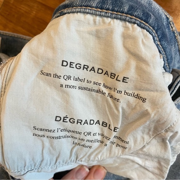 FRAME Women’s Le High Straight Blue Distressed Size 26 - Picture 6 of 12